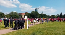 D: Albania fans in Dusseldorf. 2024-06-24