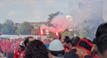 D: Albania fans in Dusseldorf. 2024-06-24