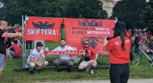 D: Albania fans in Dusseldorf. 2024-06-24