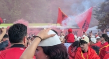 D: Albania fans in Dusseldorf. 2024-06-24
