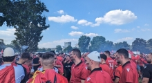 D: Albania fans in Dusseldorf. 2024-06-24