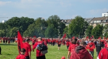 D: Albania fans in Dusseldorf. 2024-06-24