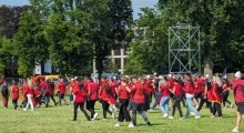 D: Albania fans in Dusseldorf. 2024-06-24