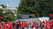 D: Albania fans in Dusseldorf. 2024-06-24