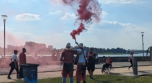 D: Albania fans in Dusseldorf. 2024-06-24