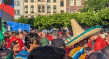 D: Albania fans in Dusseldorf. 2024-06-24