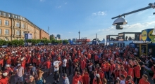 D: Albania fans in Dusseldorf. 2024-06-24