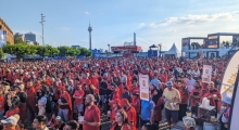 D: Albania fans in Dusseldorf. 2024-06-24