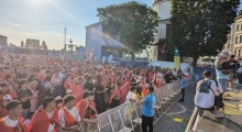 D: Albania fans in Dusseldorf. 2024-06-24