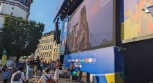 D: Albania fans in Dusseldorf. 2024-06-24