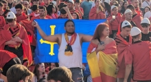 D: Albania fans in Dusseldorf. 2024-06-24