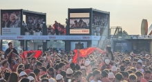 D: Albania fans in Dusseldorf. 2024-06-24