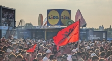 D: Albania fans in Dusseldorf. 2024-06-24