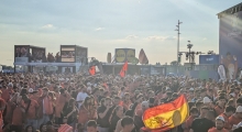 D: Albania fans in Dusseldorf. 2024-06-24