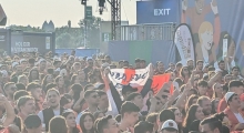 D: Albania fans in Dusseldorf. 2024-06-24